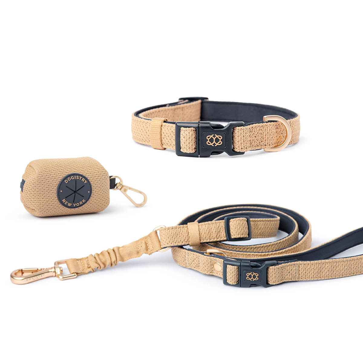 Collar + Leash + Bag Set - Hamptons