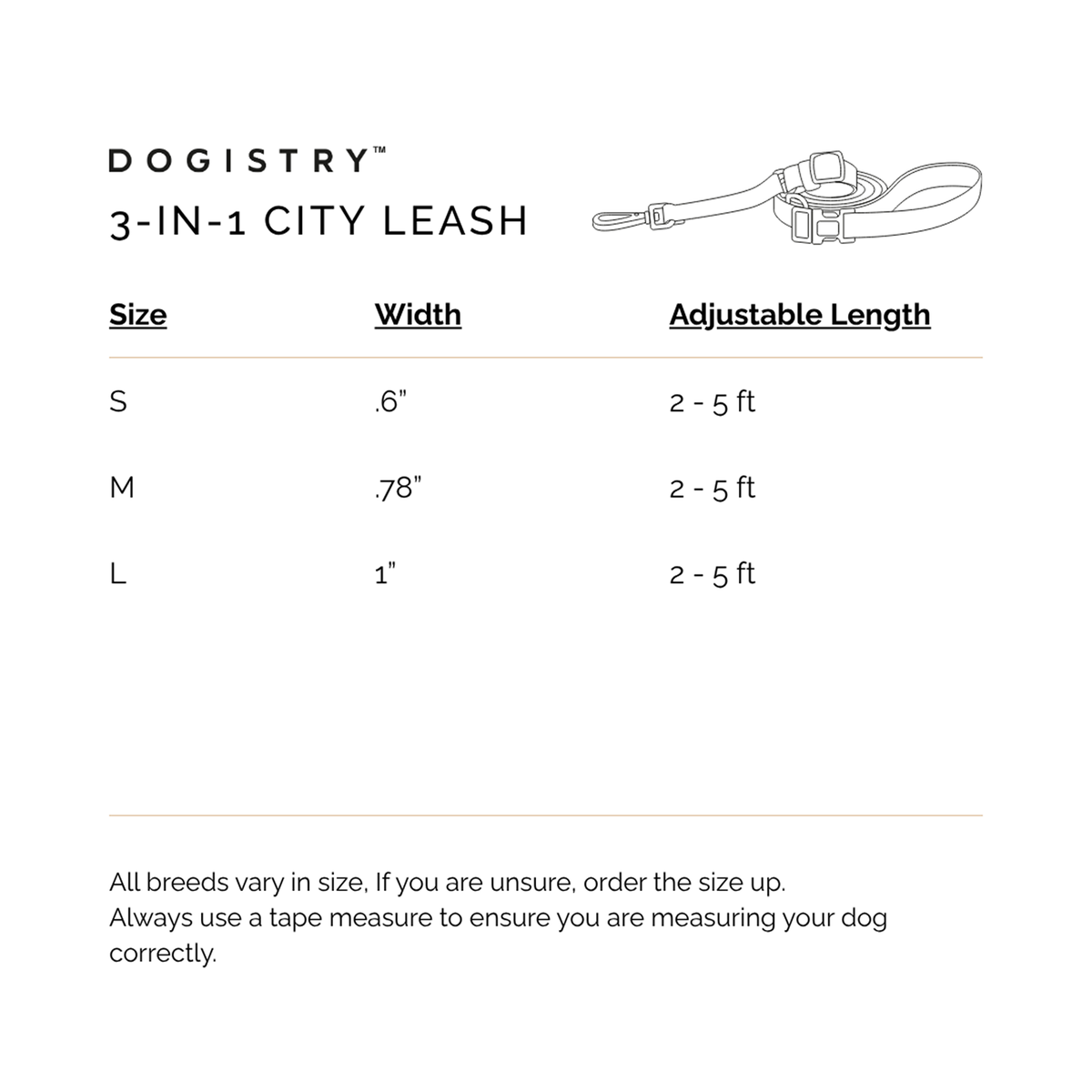 3-in-1 City Dog Leash - Crosby