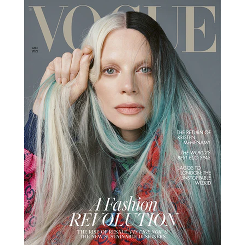Vogue magazine cover featuring high-fashion photography, highlighting the designer aesthetic of the Dogistry brand.